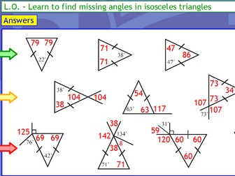 KS3 Unit on Angles - At Points, Across Lines and in Triangles