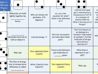 IB Physics Topic 3 - Thermal - Roll-it-Recap