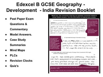 Edexcel B GCSE Geography Development - India Homework/Revision Booklet