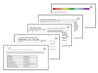 Acids and Alkalis Worksheets with Answers