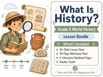 What Is History? – Grade 6 World History Lesson Bundle