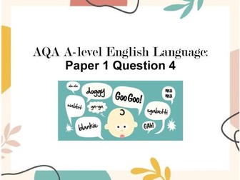 AQA A-Level English Language: Paper 1 Question 4 bundle