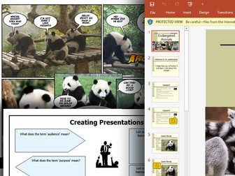 Entire 6 lesson unit of work on making presentations (Endangered Animals)