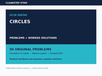 GCSE Circles Problems and Worked Solutions