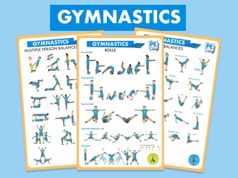 Gymnastics Balances and Rolls Posters (A3) The PE Project