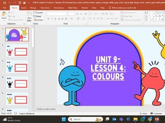 Unit 9- Lesson 4: Colours