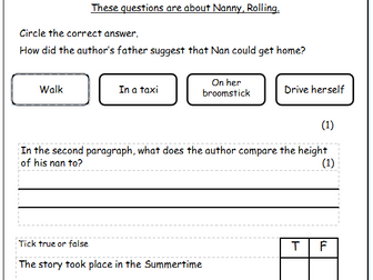 Year 6, Guided Reading,  SATs style reading paper, Fiction and Non-fiction, including answers.