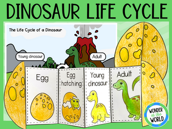 Life cycle of a dinosaur foldable science craft activity