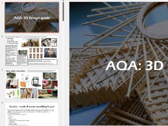 AQA Art & Design 3D Design Guide for Students GCSE