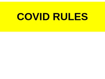 COVID 19- Visual Rules for SEND students