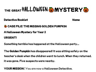 The Great Halloween Mystery! English and Maths Puzzles for Year 2
