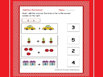 13 Pages of Amazing Addition Worksheets with Pictures!