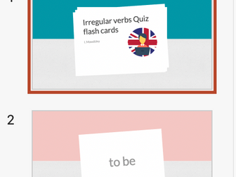 flash card irregular verbs