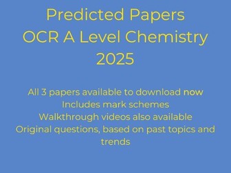 OCR A Level Chemistry 2025 Predicted Paper 3