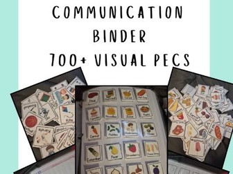 Communication Binder | 700+ Visual PECS, 100+ Pages | Autism & AAC Printable | Visual Supports