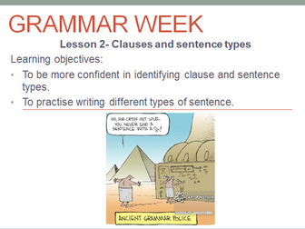 Grammar Week- 4 lessons on grammar