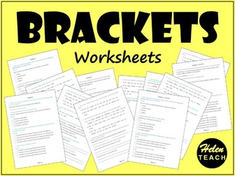 Brackets Worksheets | Differentiated | With Answers