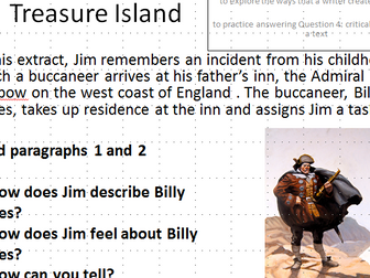 AQA English Language Paper 1 Question 4 lesson on Treasure Island