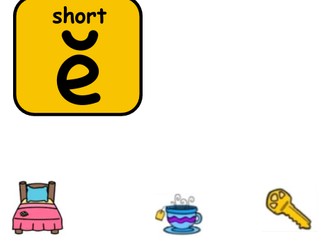 Short and long E vowel Dyslexia friendly