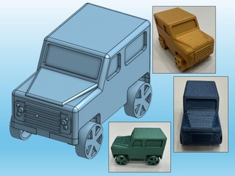 Onshape -How to draw a Land Rover -Full scheme - 3D print