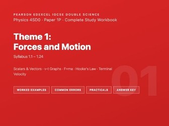 Edexcel IGCSE Double Science Physics 4SD0 | Theme 1: Forces and Motion | Paper 1P | 7 Sessions
