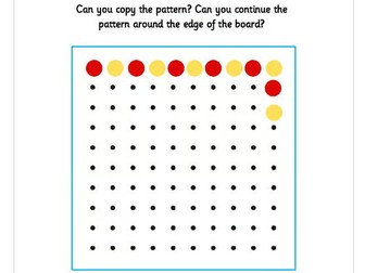 Repeated Patterns Peg Board Task Cards
