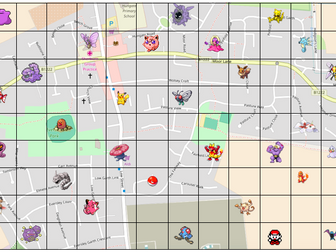 'Pokemon Go' position and direction grid.