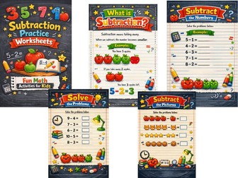 Year 1 Subtraction Worksheets | KS1 Printable Maths Activities | Subtraction Practice Workbook