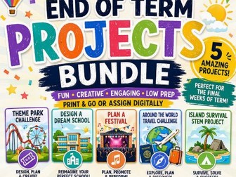 End of Year Projects Bundle – KS2/KS3 No Prep Cover Lessons, STEM, English, Maths & Creative Activit