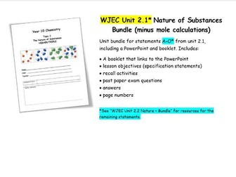 WJEC Unit 2.1 Nature - Resource Bundle