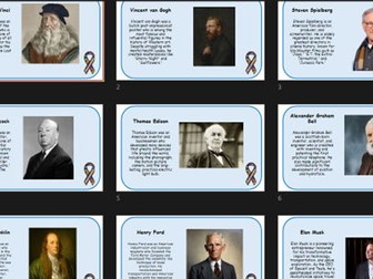 AUTISM AWARNESS FAMOUS PEOPLE CLASSROOM WALL DISPLAY POWERPOINT