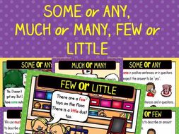 Quantifiers - Some or Any, Much or Many, Few or Little - Posters