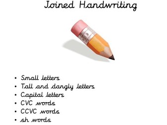 Cursive and non cursive handwriting booklets