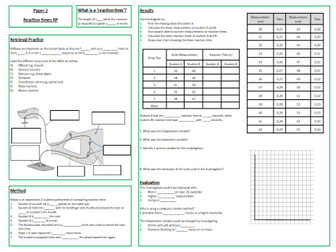 Reaction Time RP Revision Mat