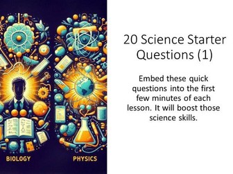 GCSE Science Starters Skills Part 1