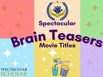 Movie title picture brain teaser | Pictionary | icebreaker | activity