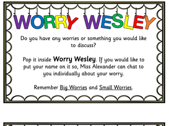 Worry Monster Labels