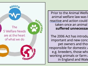 Pearson Animal Care BTEC Tech Award Component 2