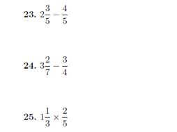 Fractions and mixed numbers worksheets (with solutions)