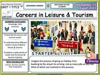 Careers in Leisure & Tourism