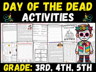 Day of the Dead (Dia De Los Muertos): Reading - Activities 3rd - 5th Sub Plans