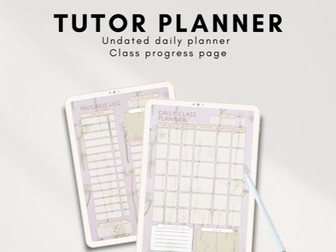 Daily Class Planner and Class progress log