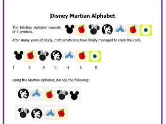 Disney Martin Alphabet Cryptography