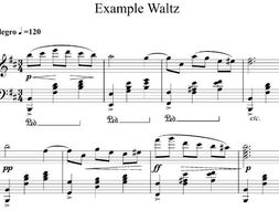 GCSE Music Composing - Waltz or Minuet for Piano