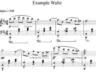 GCSE Music Composing - Waltz or Minuet for Piano