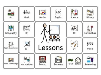 Classes Subjects Lessons Symbols - Widget SEN