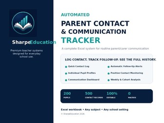 Parent Contact Log & Communication Tracker