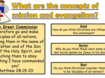 AQA A GCSE Christianity: Practices Lesson 9 Mission and Evangelism