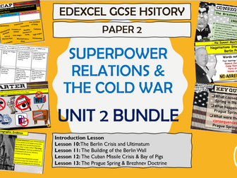 GCSE History Edexcel Cold War and Superpower Relations  Unit 2 Bundle