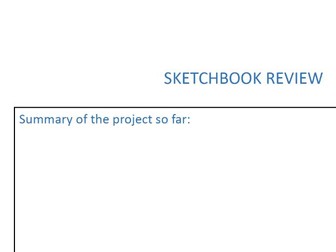 Sketchbook Review and Feedback